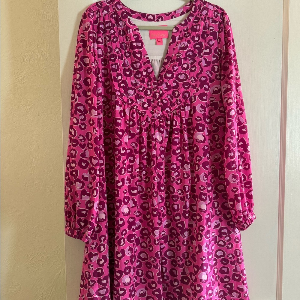Pink Leopard Print Dress
